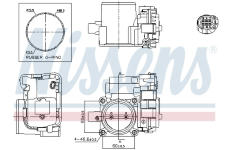 Hrdlo skrtici klapky NISSENS 955054