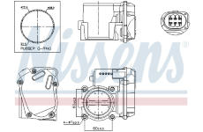 Hrdlo skrtici klapky NISSENS 955058