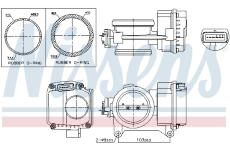 Hrdlo skrtici klapky NISSENS 955096