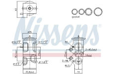 Expanzní ventil, klimatizace NISSENS 999428