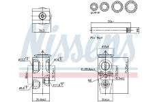 Expanzní ventil, klimatizace NISSENS 999448