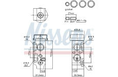 Expanzní ventil, klimatizace NISSENS 999544
