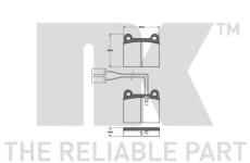 Sada brzdových destiček, kotoučová brzda NK 221004