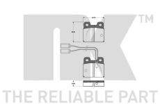Sada brzdových destiček, kotoučová brzda NK 221006
