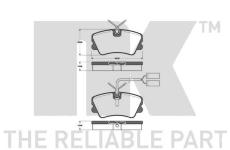 Sada brzdových destiček, kotoučová brzda NK 221008