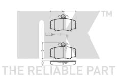 Sada brzdových destiček, kotoučová brzda NK 221011