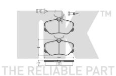Sada brzdových destiček, kotoučová brzda NK 221012