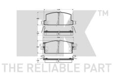 Sada brzdových destiček, kotoučová brzda NK 221401
