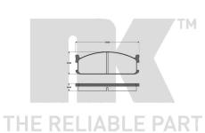 Sada brzdových destiček, kotoučová brzda NK 221403