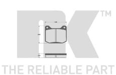 Sada brzdových destiček, parkovací brzda NK 221803