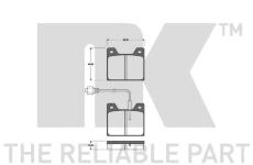 Sada brzdových destiček, kotoučová brzda NK 221808