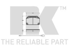 Sada brzdových destiček, kotoučová brzda NK 221809