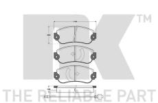 Sada brzdových destiček, kotoučová brzda NK 221814