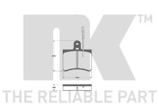 Sada brzdových destiček, kotoučová brzda NK 221903