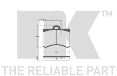 Sada brzdových destiček, kotoučová brzda NK 221905