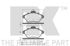 Sada brzdových destiček, kotoučová brzda NK 221922