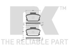 Sada brzdových destiček, kotoučová brzda NK 222201