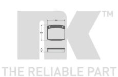 Sada brzdových destiček, kotoučová brzda NK 222202