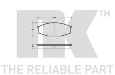 Sada brzdových destiček, kotoučová brzda NK 222210