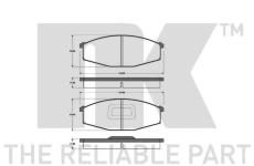 Sada brzdových destiček, kotoučová brzda NK 222216