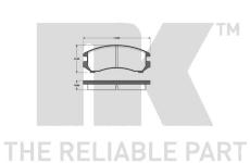 Sada brzdových destiček, kotoučová brzda NK 222230