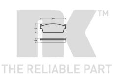 Sada brzdových destiček, kotoučová brzda NK 222233