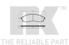 Sada brzdových destiček, kotoučová brzda NK 222250