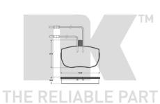 Sada brzdových destiček, kotoučová brzda NK 222317