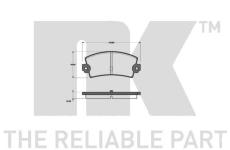 Sada brzdových destiček, kotoučová brzda NK 222341