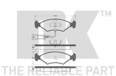 Sada brzdových destiček, parkovací brzda NK 222507