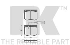 Sada brzdových destiček, kotoučová brzda NK 222509