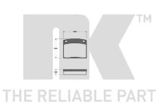 Sada brzdových destiček, kotoučová brzda NK 222601