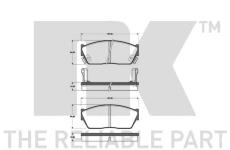 Sada brzdových destiček, kotoučová brzda NK 222604