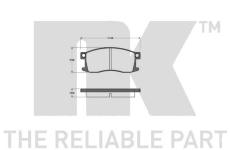 Sada brzdových destiček, kotoučová brzda NK 222605