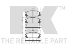 Sada brzdových destiček, kotoučová brzda NK 222607