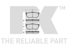 Sada brzdových destiček, kotoučová brzda NK 222611