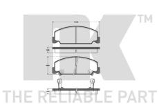 Sada brzdových destiček, kotoučová brzda NK 222616