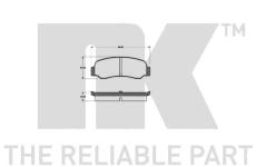 Sada brzdových destiček, kotoučová brzda NK 223013