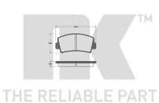 Sada brzdových destiček, kotoučová brzda NK 223201