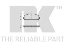 Sada brzdových destiček, kotoučová brzda NK 223203