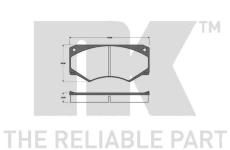 Sada brzdových destiček, parkovací brzda NK 223305