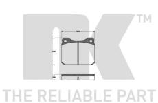 Sada brzdových destiček, parkovací brzda NK 223316