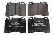 Sada brzdových destiček, kotoučová brzda NK 223319