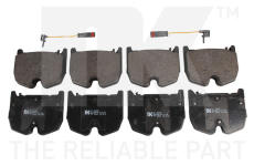 Sada brzdových destiček, kotoučová brzda NK 223357