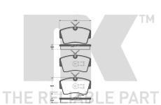 Sada brzdových destiček, kotoučová brzda NK 223610