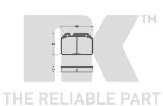 Sada brzdových destiček, kotoučová brzda NK 223703