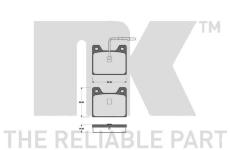 Sada brzdových destiček, kotoučová brzda NK 223705