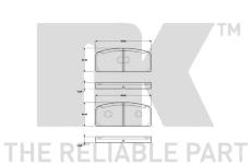 Sada brzdových destiček, kotoučová brzda NK 223903
