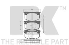 Sada brzdových destiček, parkovací brzda NK 223922