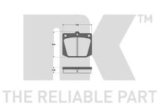 Sada brzdových destiček, parkovací brzda NK 224504